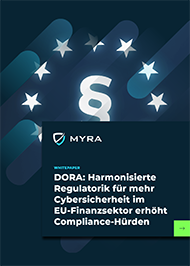 Cover Whitepaper DORA Regulatorik für Cybersicherheit im Finanzsektor