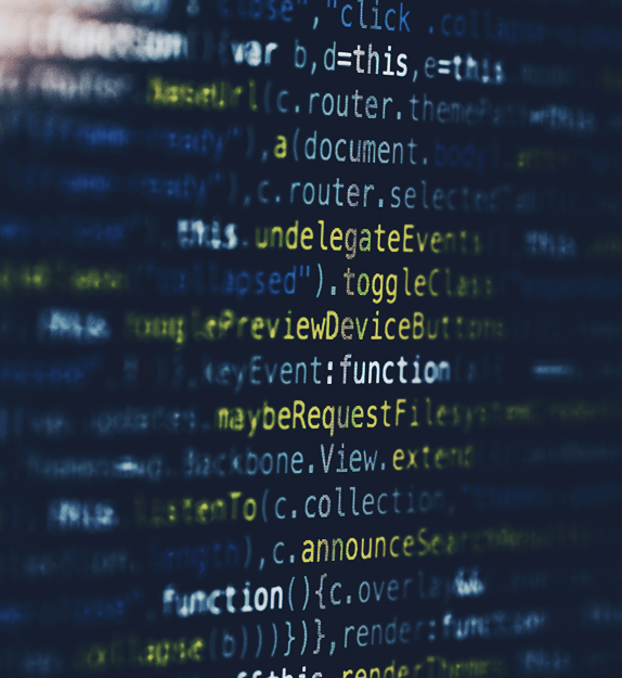 Code auf einem Screen