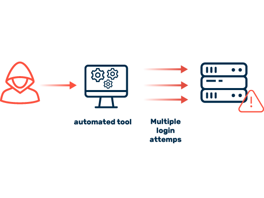 Procedure of a brute force attack