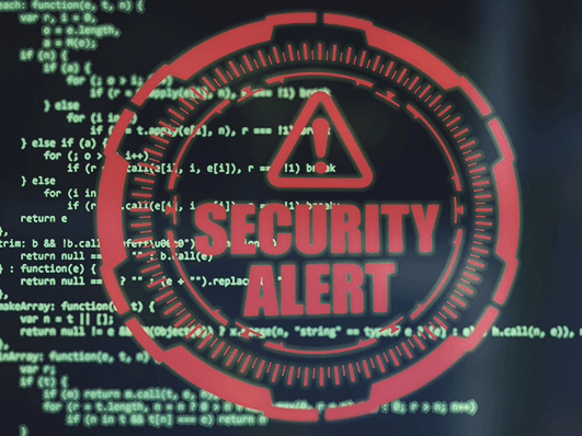Security Alert lettering