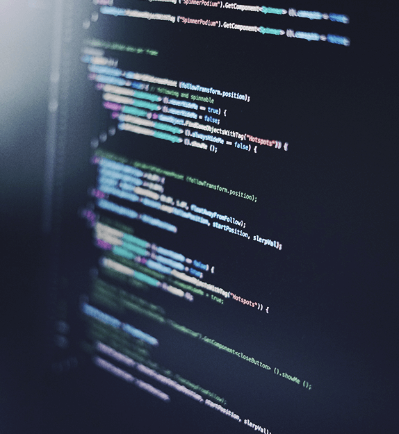 Code on a screen
