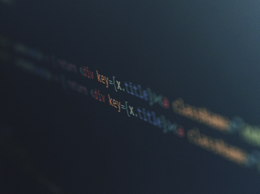 Code auf einem Bildschirm