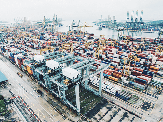 Port for means of transport