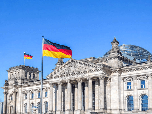 Exterior view Bundestag in Berlin