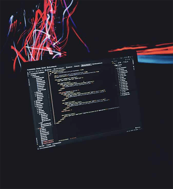 Code on a screen