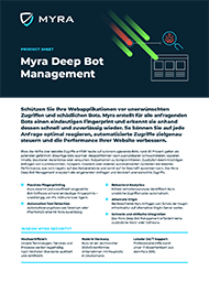 Myra Security Product Sheet Cover: Deep Bot Management