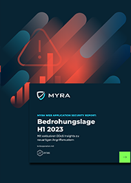 Deckblatt des Myra Web Application Security Report H1 2023