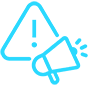 Attention and megaphone icon