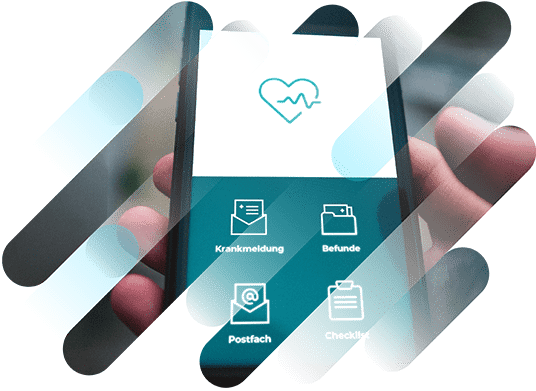 Handy mit geöffneter Gesundheitsanwendung