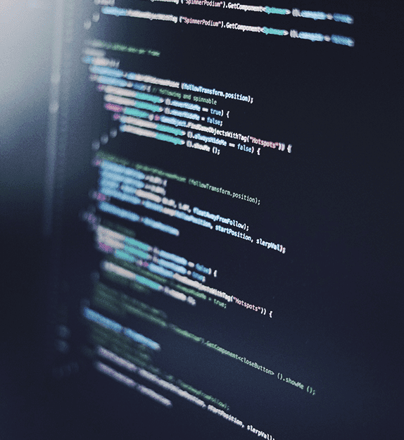 Code on a monitor