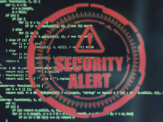 Security Alert lettering