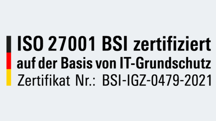 ISO 27001 based on IT-Grundschutz certificate