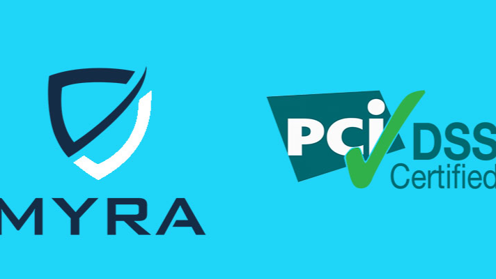 Myra Security logo and PCI-DSS certificate